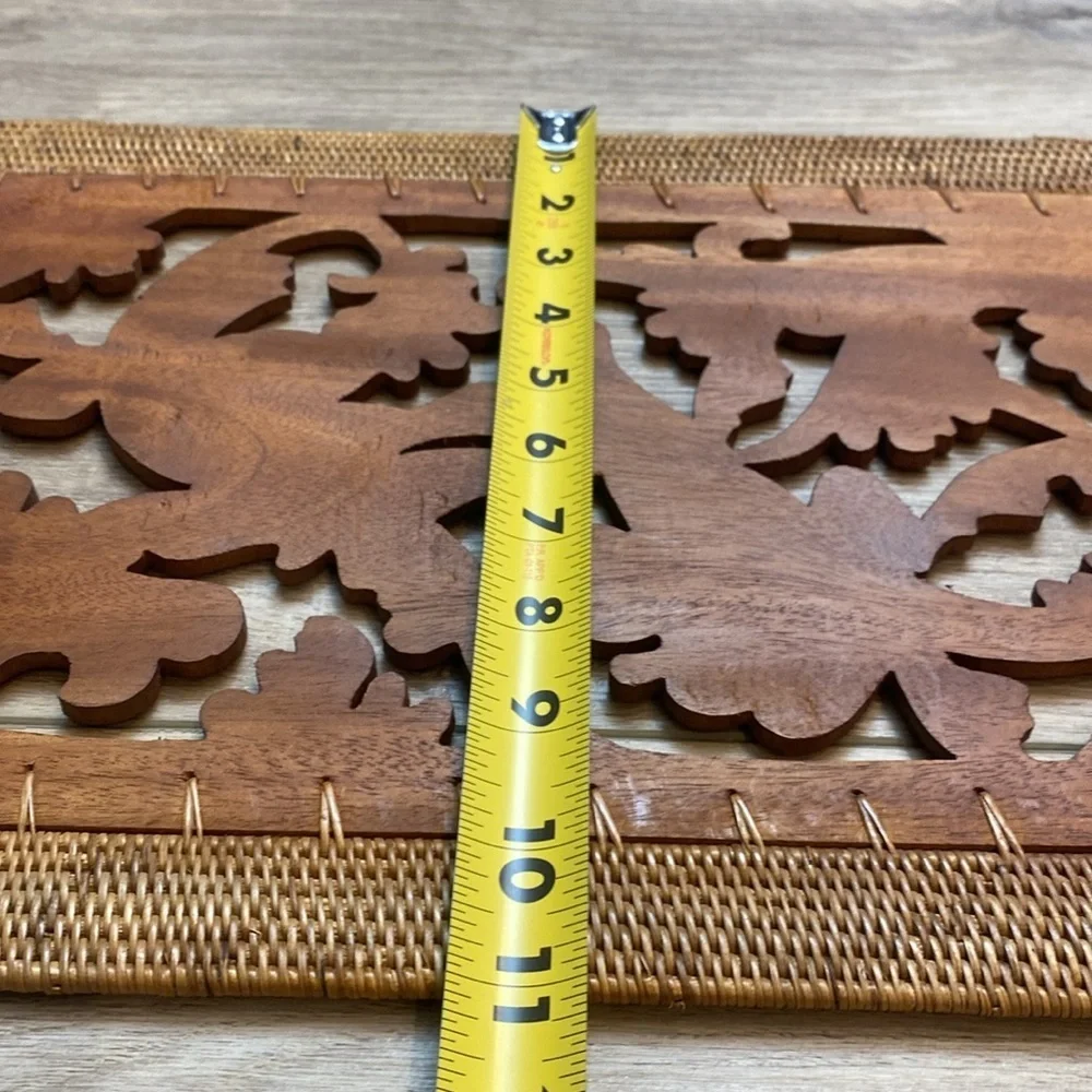Vintage Carved‎ Wood Charger Trivet